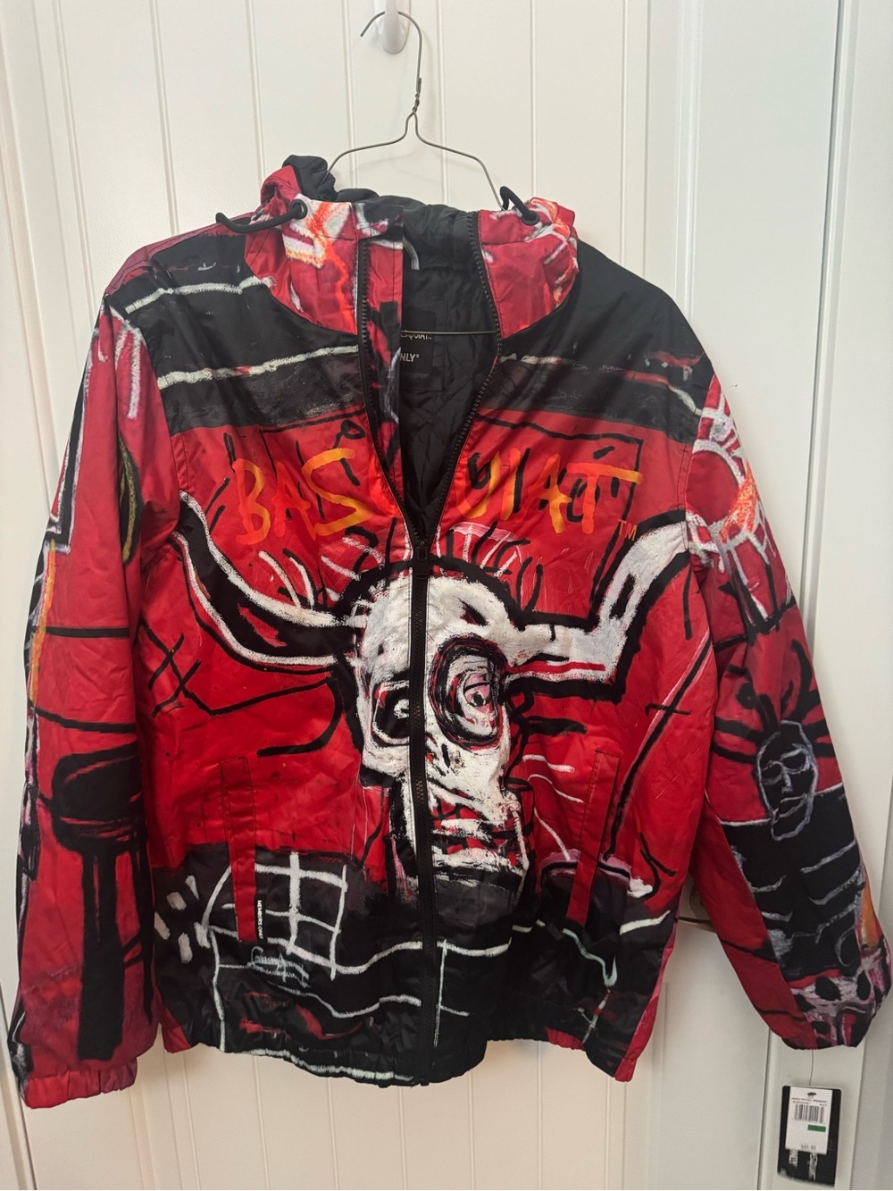 NWT Members Only x Jean-Michel Basquiat Hooded Jacket Size L Art Print